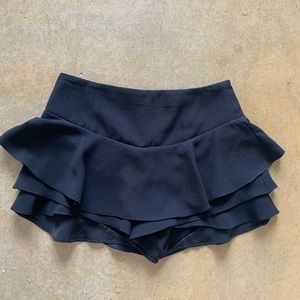 Black Ruffle Skort